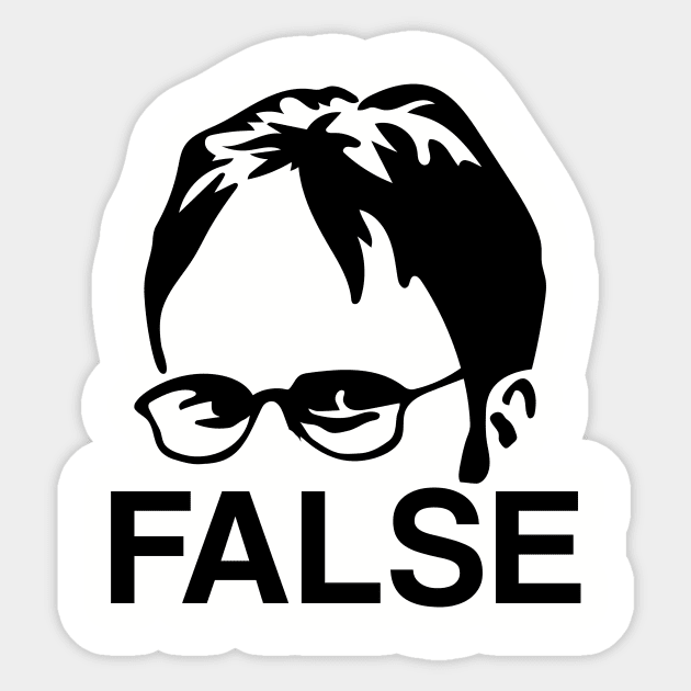 Dwight Schrute False Sticker by mintipap